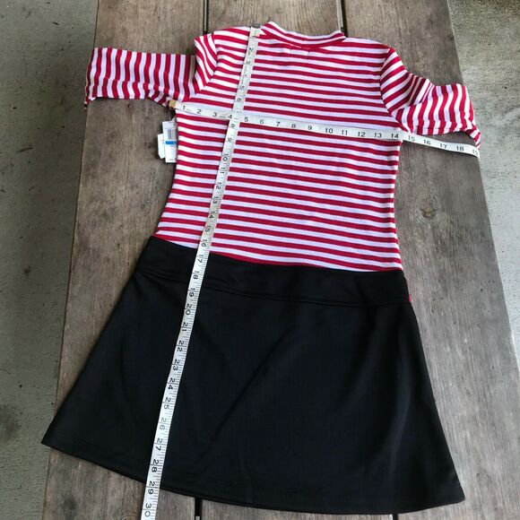 Pink & Violet I Love Santa Striped Christmas Dress NEW NWT Red White L 10 12 - Picture 6 of 7
